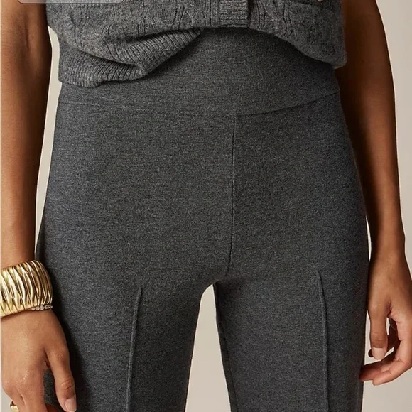 NWOT j crew heather charcoal Delaney kickout sweater pant - Picture 2 of 7